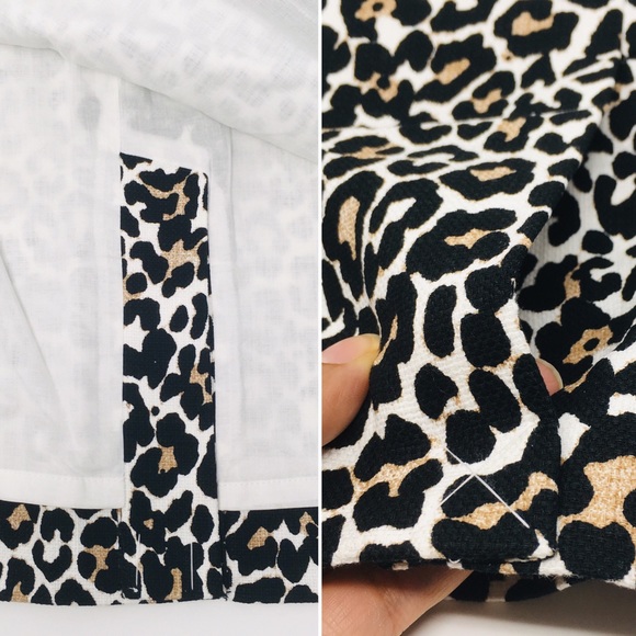 J CREW FACTORY Leopard Basketweave Pencil Skirt 14 - Picture 7 of 8